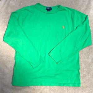 Green youth M (10-12) long sleeve Polo shirt
